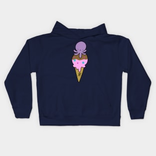 Octopus Icecream Cone Kids Hoodie